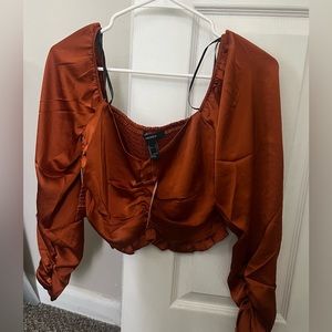 Forever 21 Burnt Orange Longsleeve Shirt